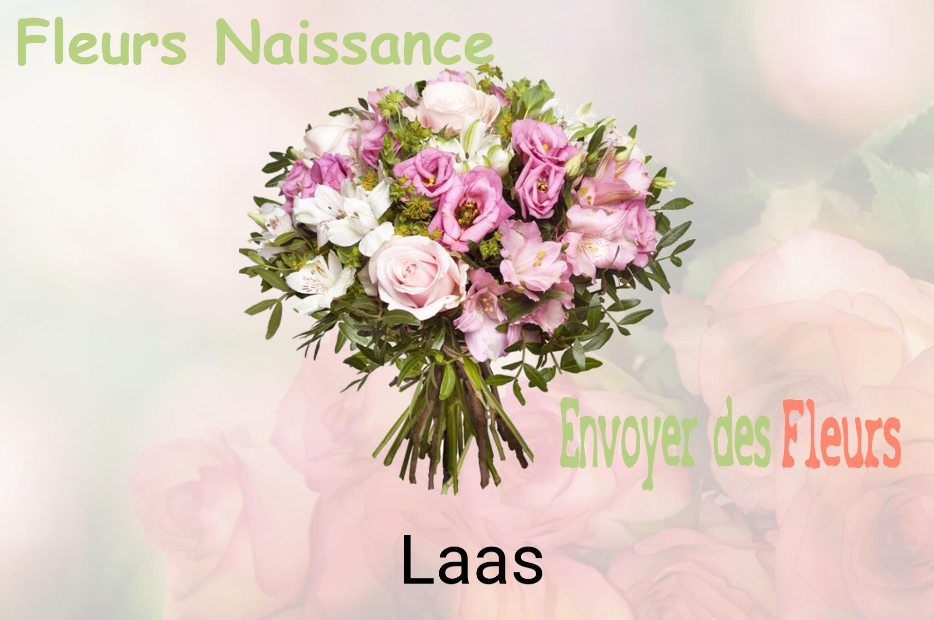 Bouquet de fleurs de naissance livré à Laas
