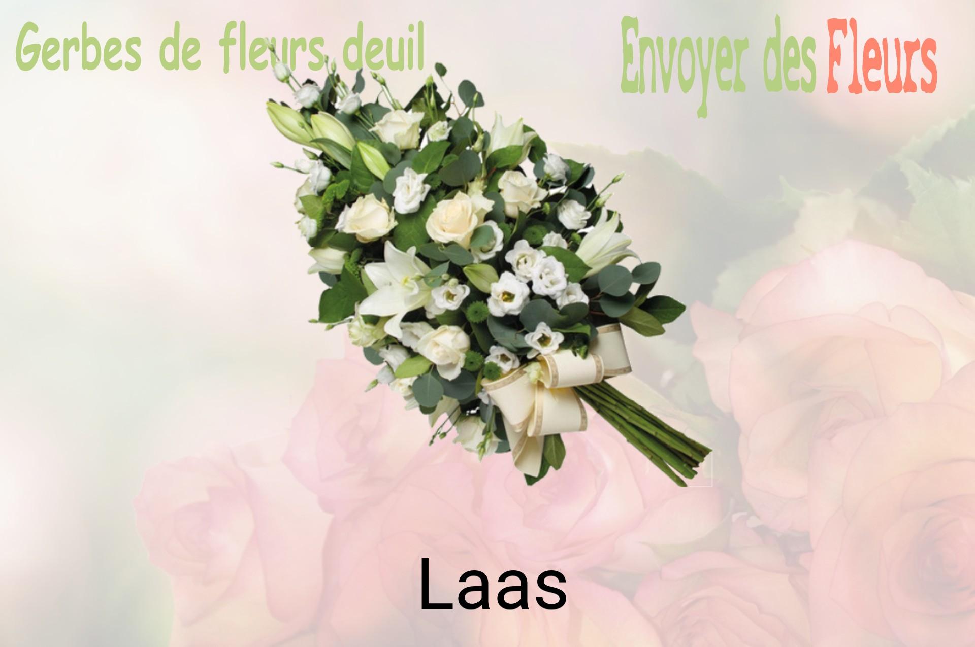 Gerbe de fleurs de deuil livrée à Laas